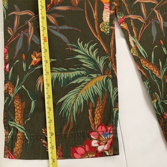Tommy Hilfiger Cotton Multicolor Hawaiian Flowers Print Capri Size 10 - Picture 5 of 11